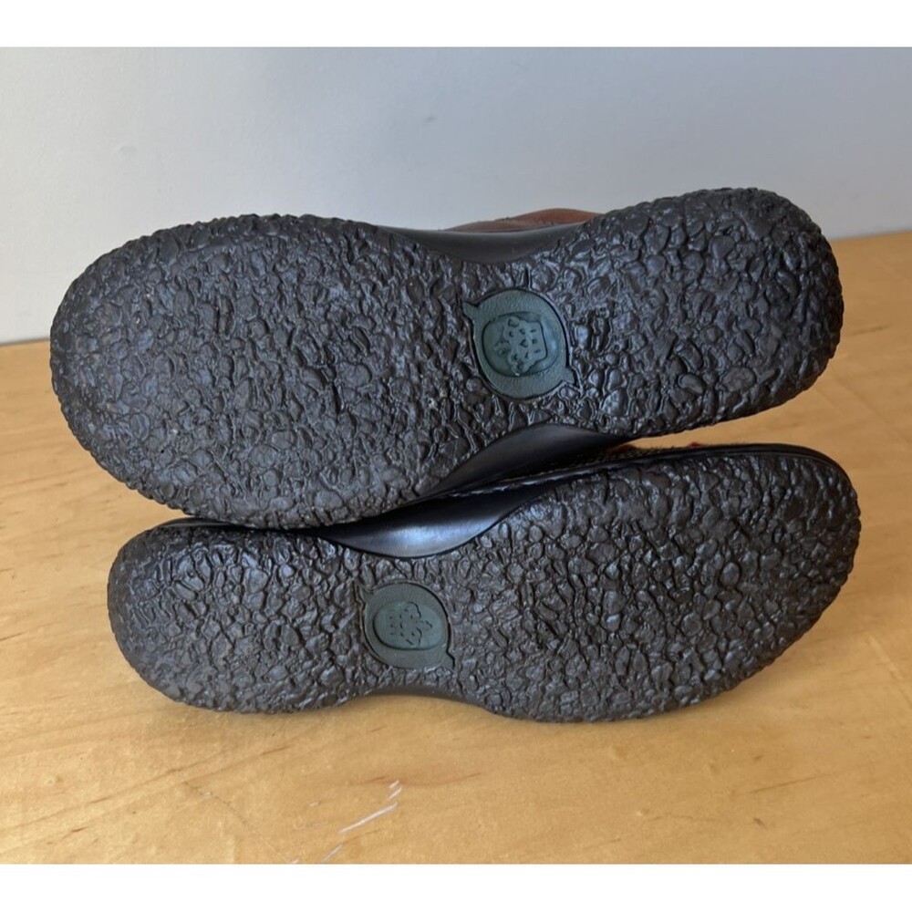 Born Women's Brown Leather Wool Slip-on Mules Clogs Southwestern Y2K Sz: 9M 40.5 - Picture 5 of 7